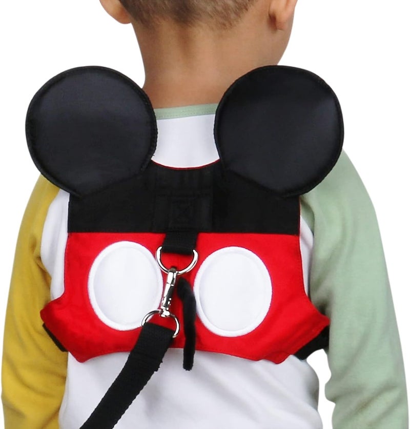 Yimidear Toddler Leash & Harness, Child Anti Lost Leash Baby Cute Safety Harness Belt Strap Hold Kids Close While Walking For Boys and Girls(Red) - Image 1